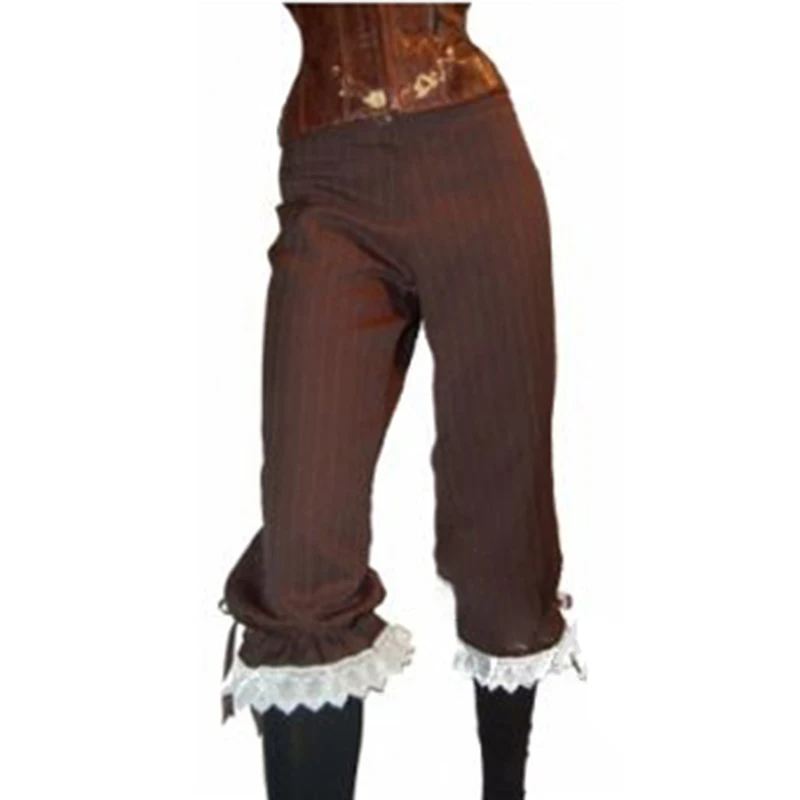 Женские брюки женские готические Косплей Высокая талия Ретро мода Ренессанс