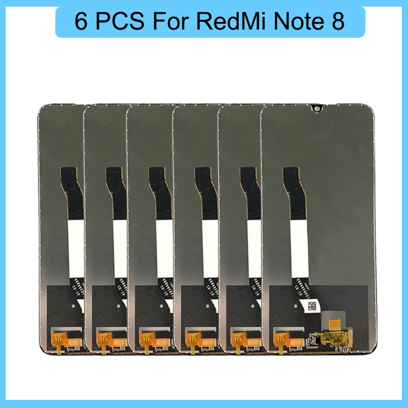 

Оптовая продажа, 6 шт., замена дисплея для Xiaomi Redmi Note 8, ЖК-дисплей, сенсорный экран, дигитайзер в сборе для Redmi note8
