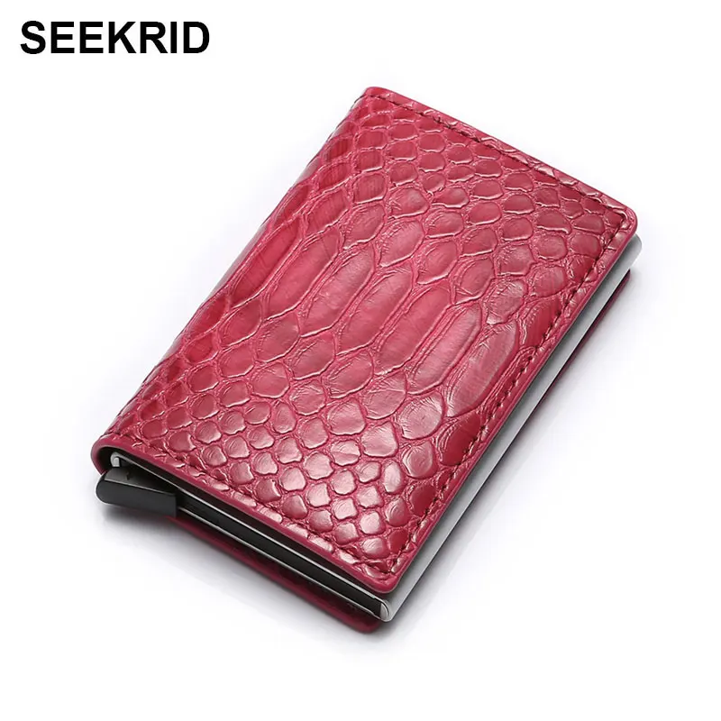 Чехол для кредитных карт SEEKRID 2021 со змеиным принтом и RFID-блокировкой мужчин