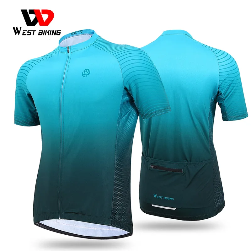 

WEST BIKING Pro Cycling Jersey Summer Short Sleeve Sport Top Shirt Cool Quick Dry MTB Road Bike Team Jersey Men Cycling Clothing