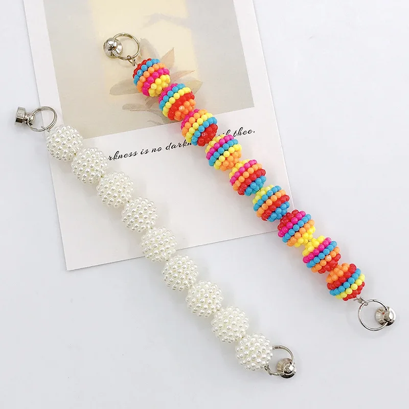 

New Making Supplies Colorful Diy Jewelry Accessories Pearl Beaded Bracelet Case Keychain Charms Beauty Material Phone Resin