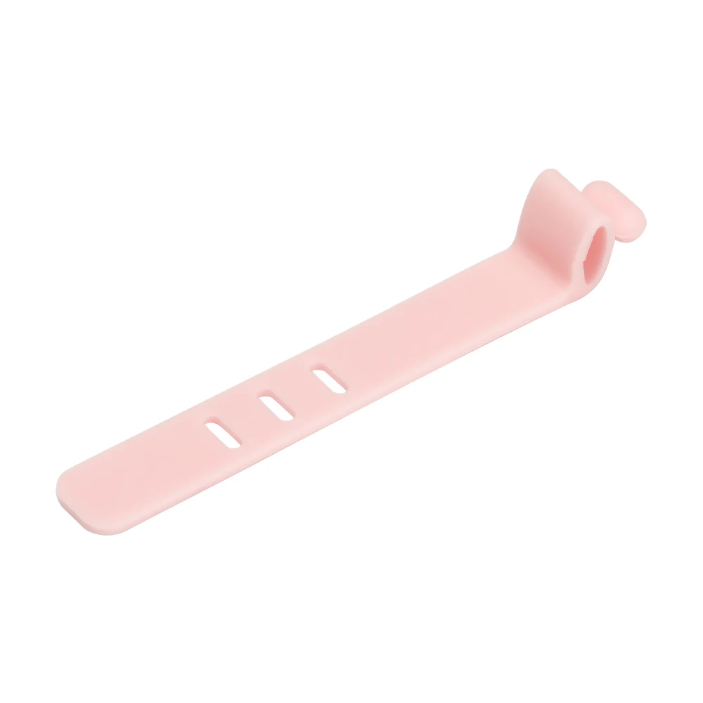baby pink 1 шт. силиконовый кабельный зажим для намотки Кабельный органайзер проводная мышь шнур линия HDMI кабель протектор для iPhone samsung наушники USB кабель - Цвет: baby pink