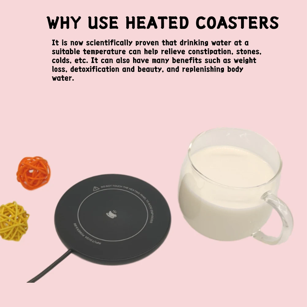 Электрический подогреватель с питанием от USB коврик для бутылки черная Горячая