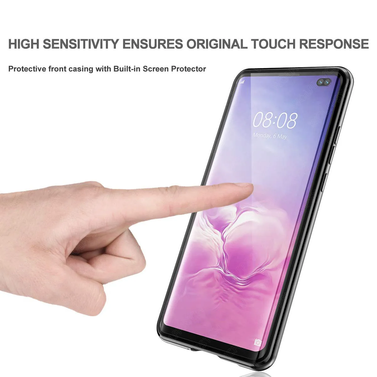 Переднее закалённое защитное Стекло + обратно Магнитный чехол для samsung Galaxy A50 60 70 90