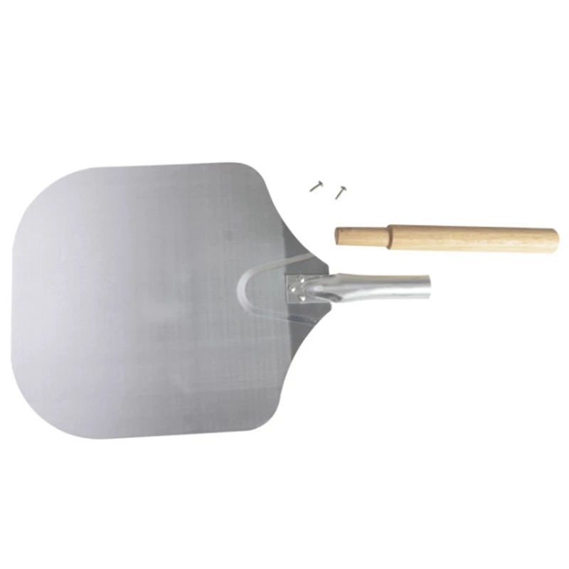 

Съемная лопата для пиццы с деревянной ручкой, алюминиевая Лопата для пиццы, устройство для переноса тортов, инструменты для выпечки