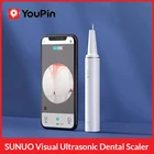 Ультразвуковой Зубной скалер Xiaomi SUNUO, визуальный аппарат для чистки зубов, Электрический отбеливатель, умное приложение для эндоскопа