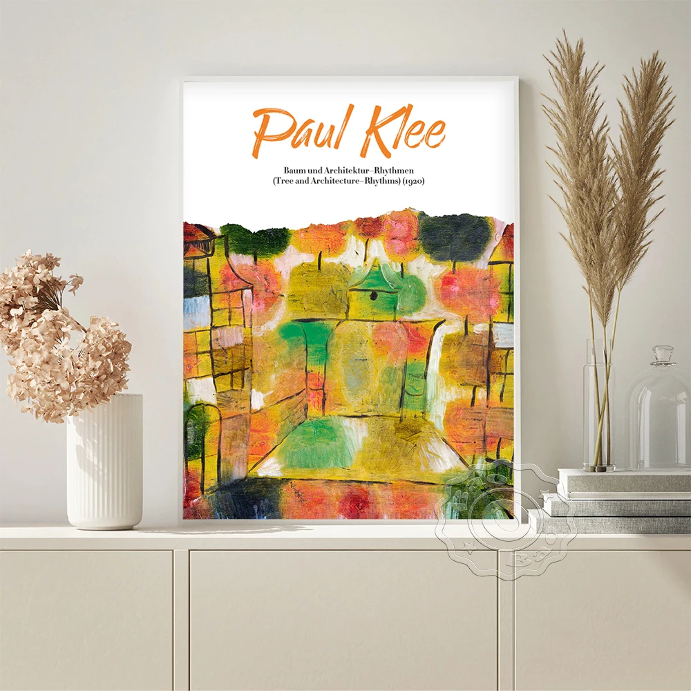 

Paul Klee Abstract Exhibition Art Prints Poster Tree Architecture Rhythms Wall Stickers Retro Canvas Painting Home Decor Gift