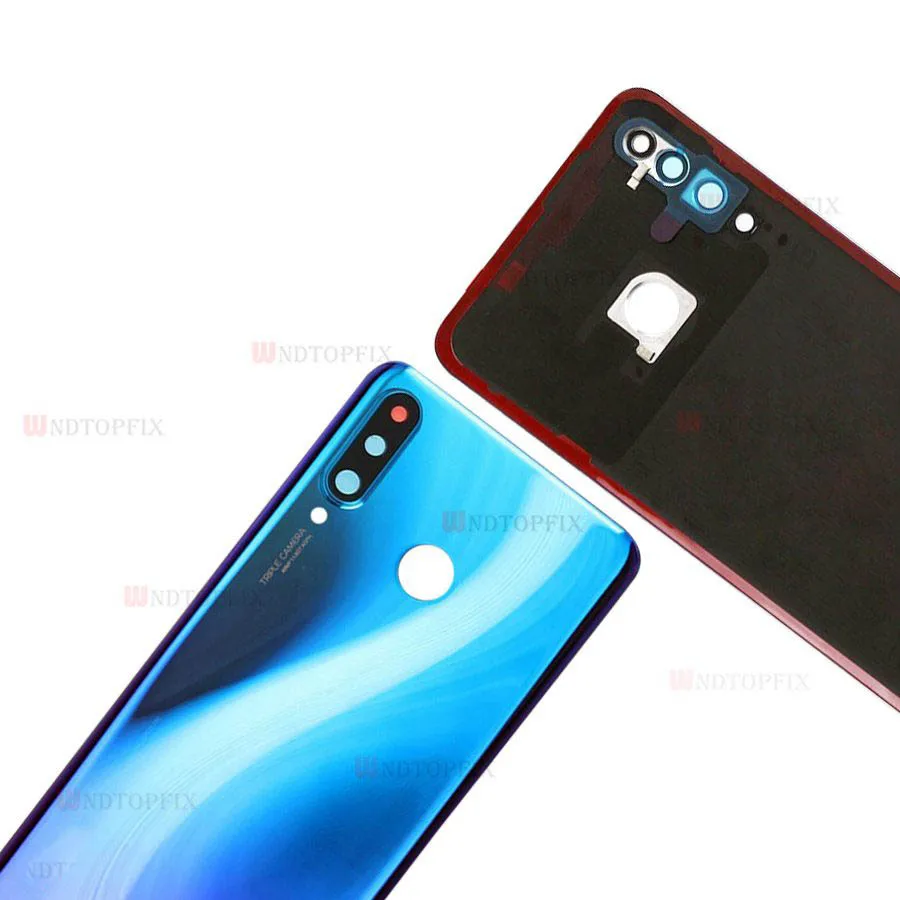 Для Huawei Nova 4e Задняя крышка батареи Дверь стеклянная корпуса 6 15 "для P30 Lite P30Lite