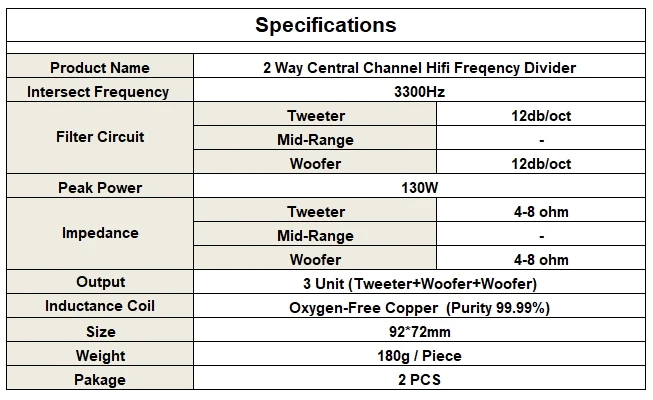 2 шт. способа (тройной + бас) 130 Вт динамик делитель частоты домашний кинотеатр Hifi