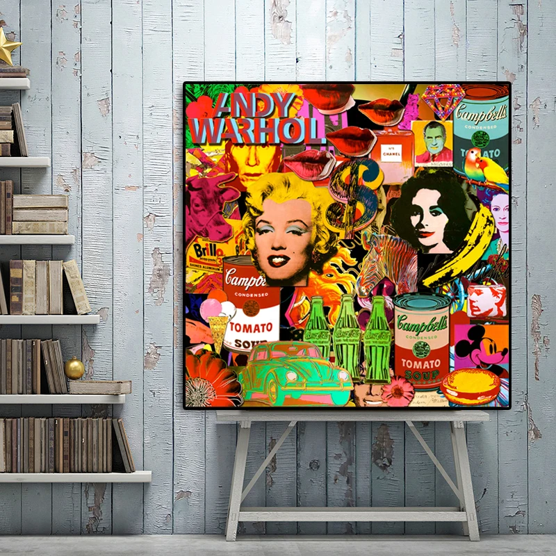 Картина на холсте Andy Warhol современное искусство плакаты-портреты и принты Картина маслом настенные картины для гостиной Куадрос домашний декор