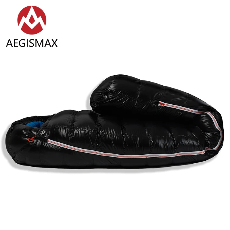 

AEGISMAX D4 Long Outdoor Camping White Duck Down Autumn Winter Sleeping Bag 216x82cm Ultralight Mummy Type Lazy Bag
