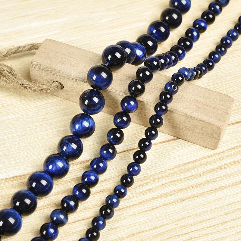 Натуральный камень лазурит синий тигровый глаз Агаты круглые бусины 4/6/8/10/12/14/мм