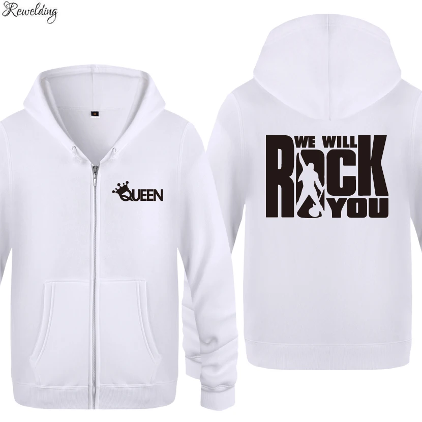 Мы будем рок вы королева толстовки рок-группы для мужчин модные мужские флисовые