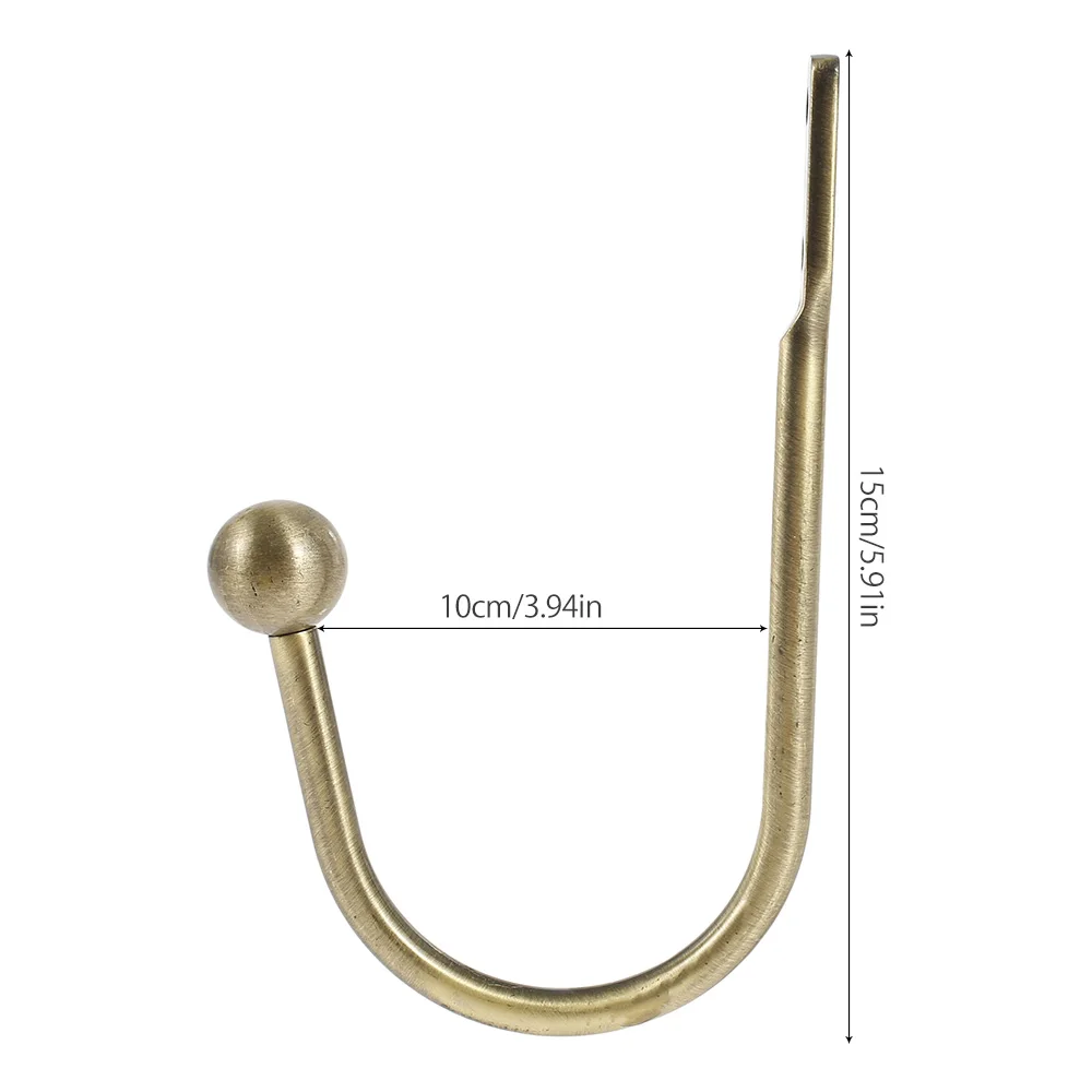 

2pcs Curtain Hooks Curtain Holders Tieback Buckle Clips U Shaped Wall Hanging Window Curtain Hooks Decorative Home Accessories
