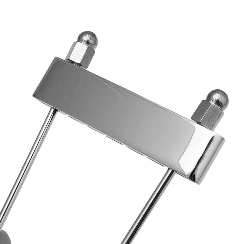 Chrome 6 String Guitar Tailpiece Trapeze Silvery Open Frame For Archtop | Спорт и развлечения
