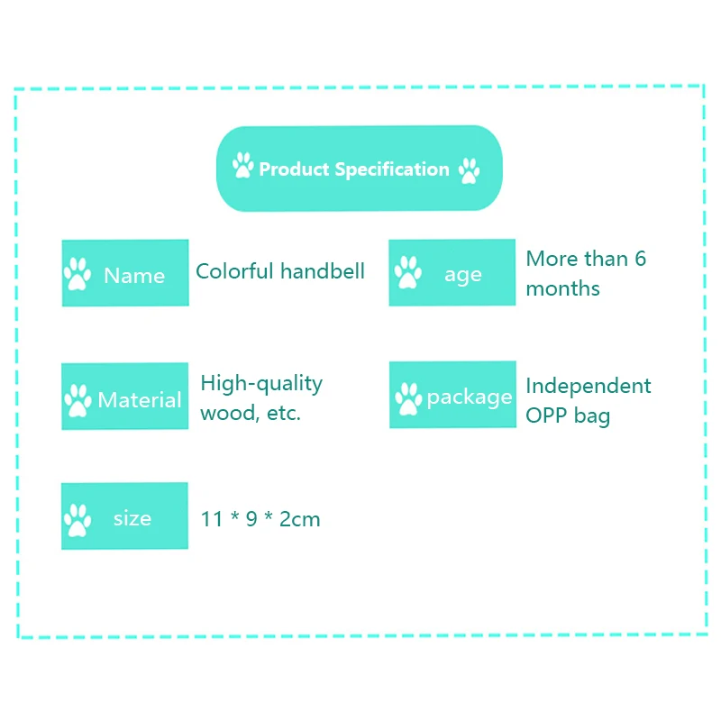 Детские деревянные игрушки палочки 5 ячеек колокольчики радуга погремушки для