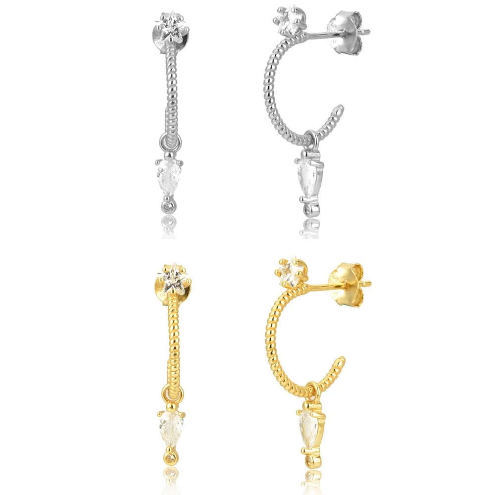 

Gold 11mm Circle Drop Earring 3*5mm Ovals Piercing Ohrringe Pendiente Earring Jewelry Rock Punk earring charms