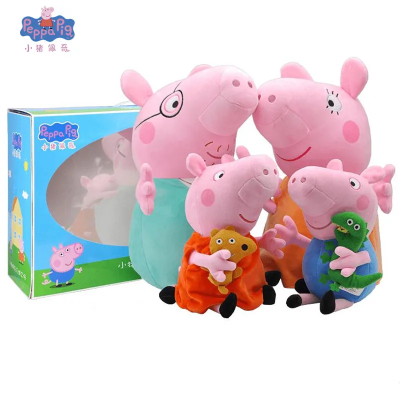 4 шт. Свинка Пеппа маленькая девочка Джордж мама папа семейная плюшевая игрушка 30