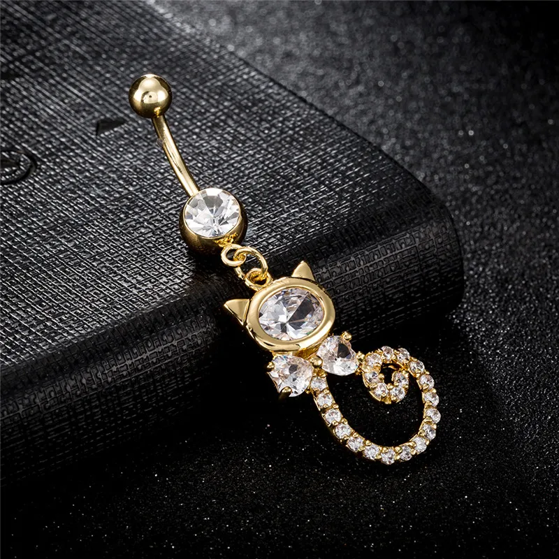 2020 Стильные Кольца для пупка с изображением милого лисы кольца 316L украшения 1 шт. |