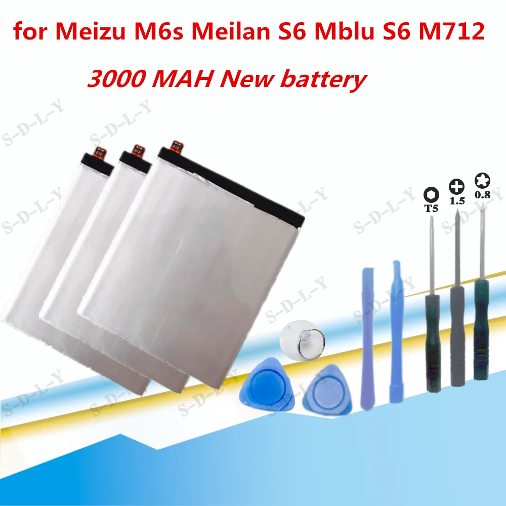 

High Quality 3000mAh BA712 Battery for Meizu M6s Meilan S6 Mblu S6 M712Q/M/C M712H High Quality Battery+Tracking + tools