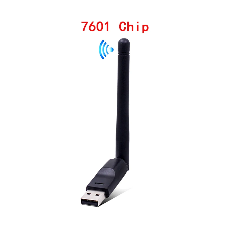With Packing CD Creacube 2,4 ГГц 150 Мбит/с беспроводной USB WiFi адаптер 2 дБ Wifi антенна WLAN сетевая карта USB WiFi приемник MTK7601 чип - Цвет: With Packing CD
