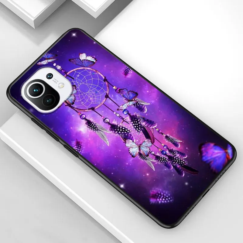 

Hot Dream Catcher for Xiaomi Mi 11 10T Note 10 Ultra 5G 9 9T SE 8 A3 A2 A1 6X Pro Play F1 Lite 5G Black Phone Case