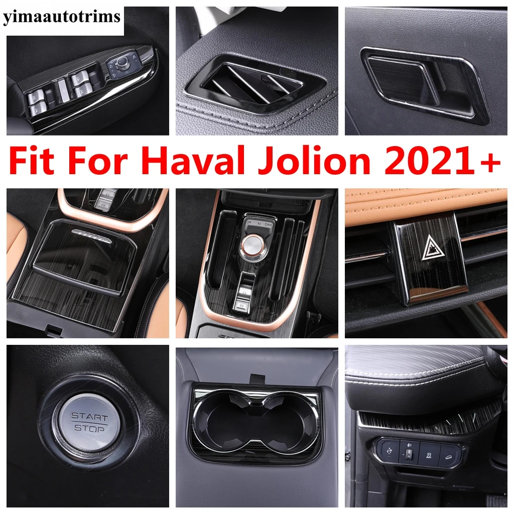 

Gear Panel Water Cup Window Lift Glove Box Dashboard Strip Start Stop Cover Trim Accessories Interior For Haval Jolion 2021 2022