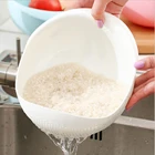 Кухонная стандартная пластиковая корзина для мытья риса, корзина для хранения фруктов и овощей