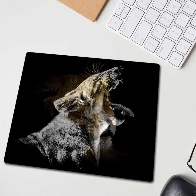Большой коврик для мыши XGZ с изображением животных Льва рора черный Коврик