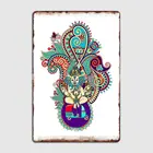 Индийский Ганеш индуистский слон Бог пейсли и туктук металлический знак стена паб Вечеринка настроить Настенный декор оловянные знаки плакаты