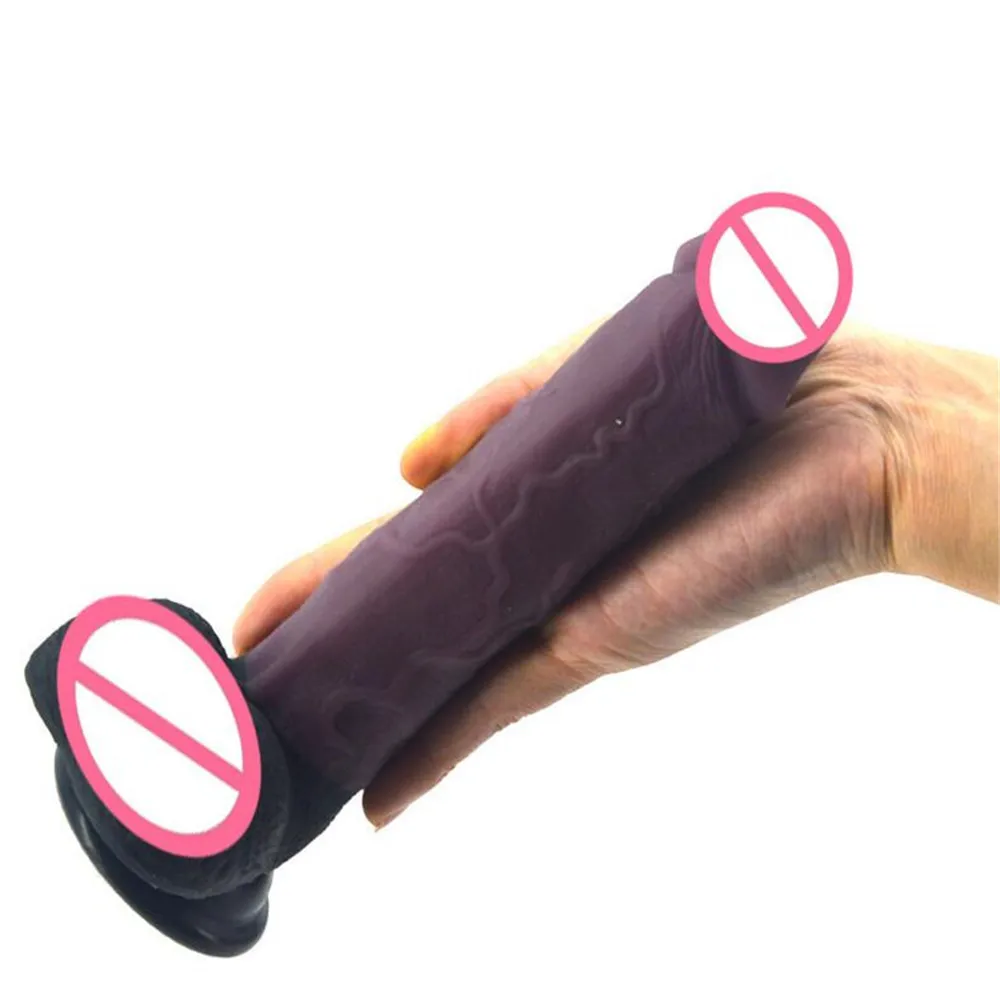 Силиконовый фаллоимитатор на присоске мужской супер большой искусственный
