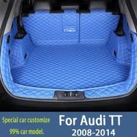 Car trunk mat for Audi TT Hardtop roadster Four seat 2008 2009 2010 - 2014 Cargo Liner Carpet Interior Parts Accessories Cover