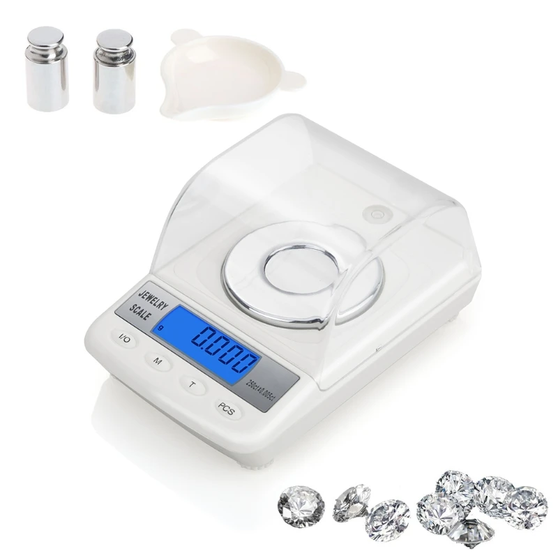 

High Accuracy 0.001g 50g Digital Jewelry Scale Powder LCD Electronic Carat Scale 50PE