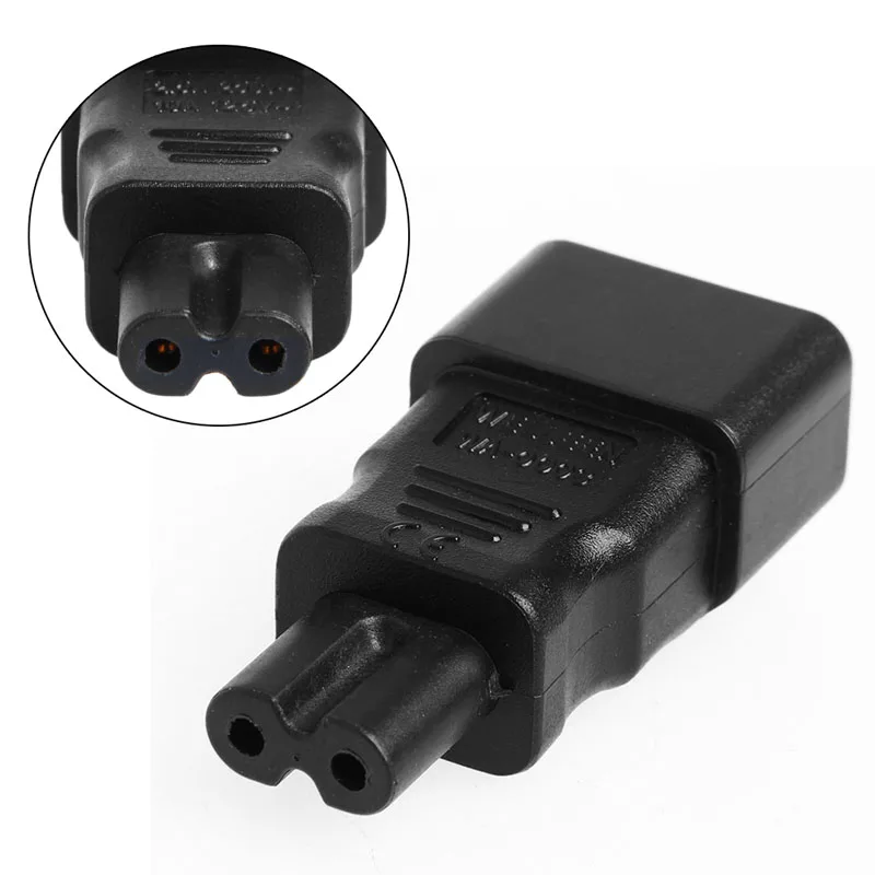 

2021 New IEC 320 Kettle 3-Pin C14 Male To C7 Female Power Converter Adapter Plug-Socket