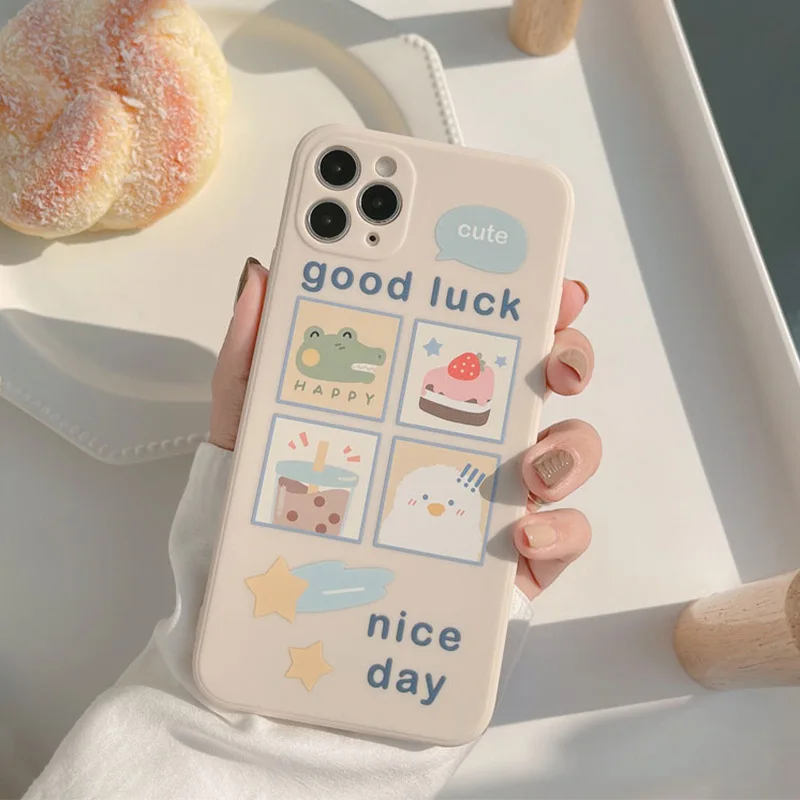 

2021 Cartoon Animal illustration Case Cover For iPhone 12 12Pro 12min 12ProMax 11 11PROMAX 11PRO SE2020 7 8 8Plus X XS XSMAX XR