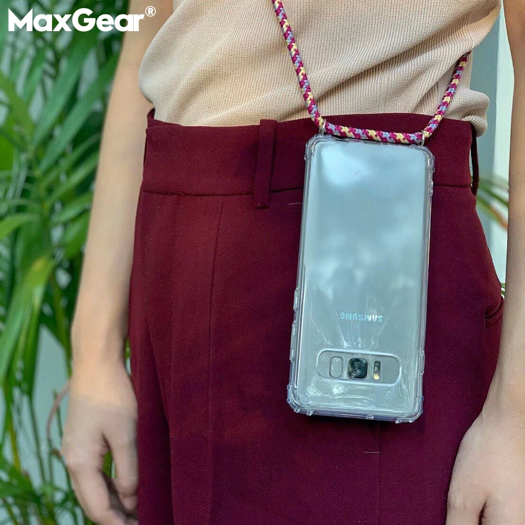 Чехол INS Lanyard с подвеской и ремешком для Samsung Galaxy S20 Ultra S10 S9 S8 Plus S10E Note 9 10 Pro Lite мягкий