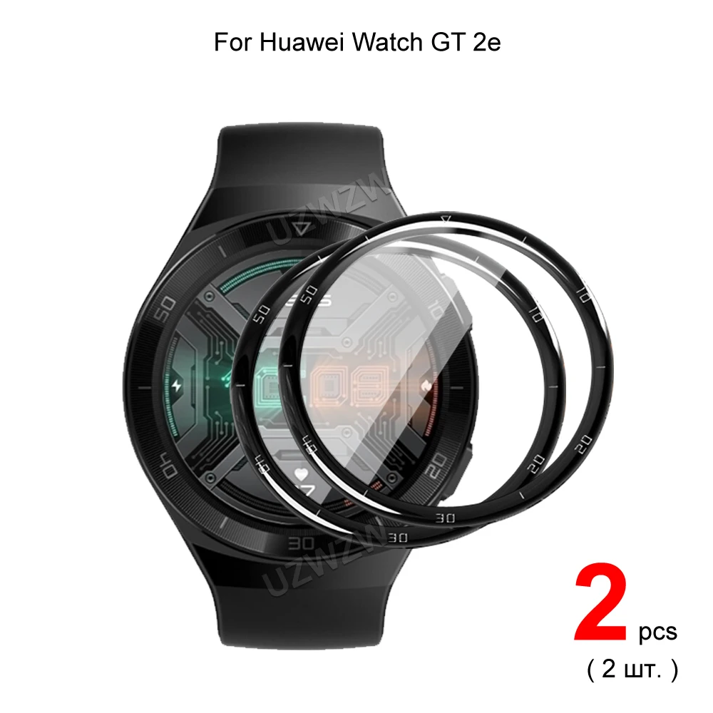 

Мягкая защита экрана для смарт-часов Huawei Watch GT 2e Sports/Vitality, 3D Защитная пленка с закругленными краями и полным покрытием