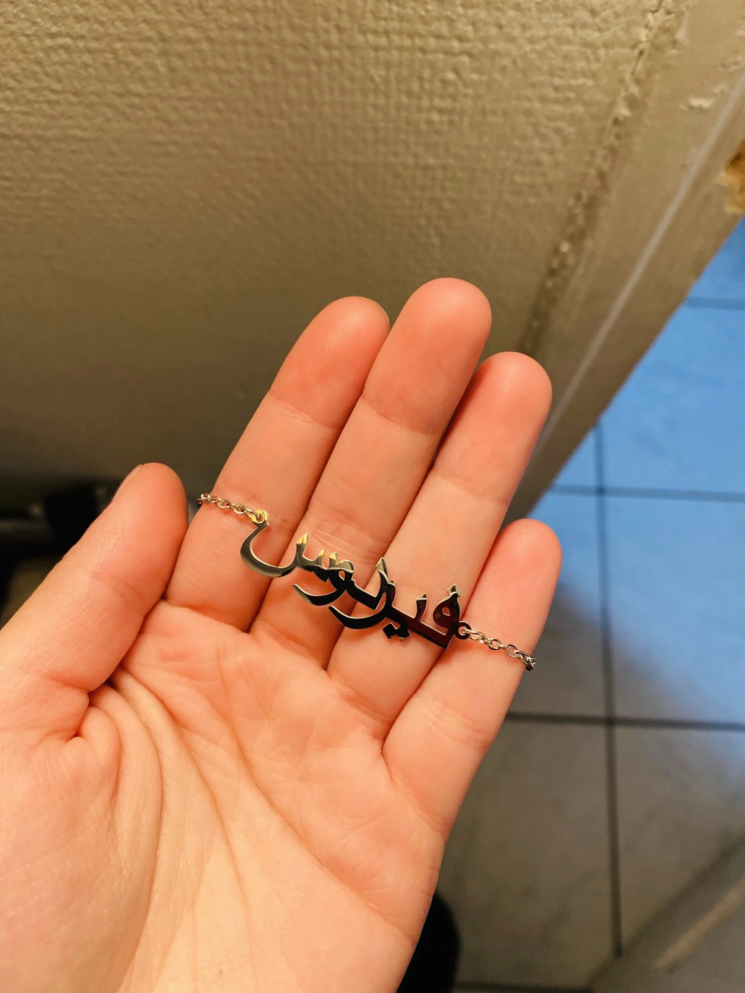Custom Name Arabic Necklace Gold Choker Arabic قلادة مخصصة Name Necklace Personalised Arabic Stainless Steel Pendant Women Gift