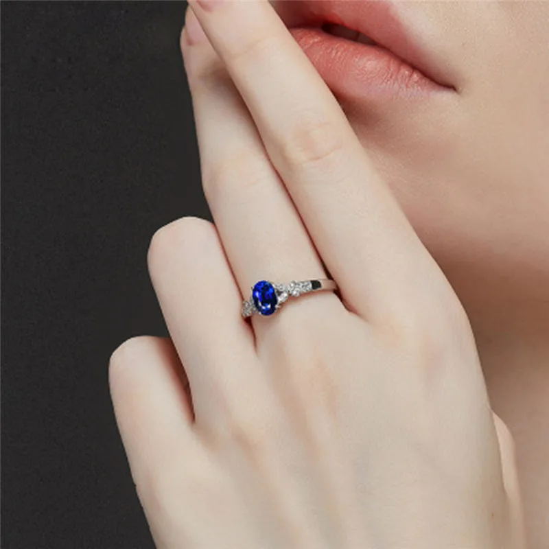 2020 модное роскошное кольцо для женщин Открытый регулируемый размер с овальным