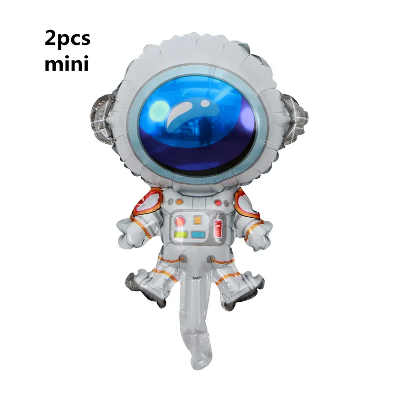 2pcs mini 1 шт. воздушный шар из фольги в космическом космосе для маленьких мальчиков, игрушки с днем рождения и планетой, вечерние украшения для изучения земной тематики - Цвет: 2pcs mini