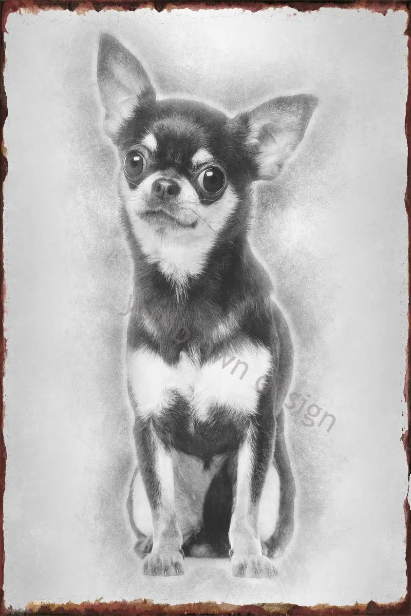 

Chihuahua 15 лет Si металлический знак жестяной знак оловянные пластины Декор на стену Ретро винтажный для искусства кафе Паб дома клуба мужская п...