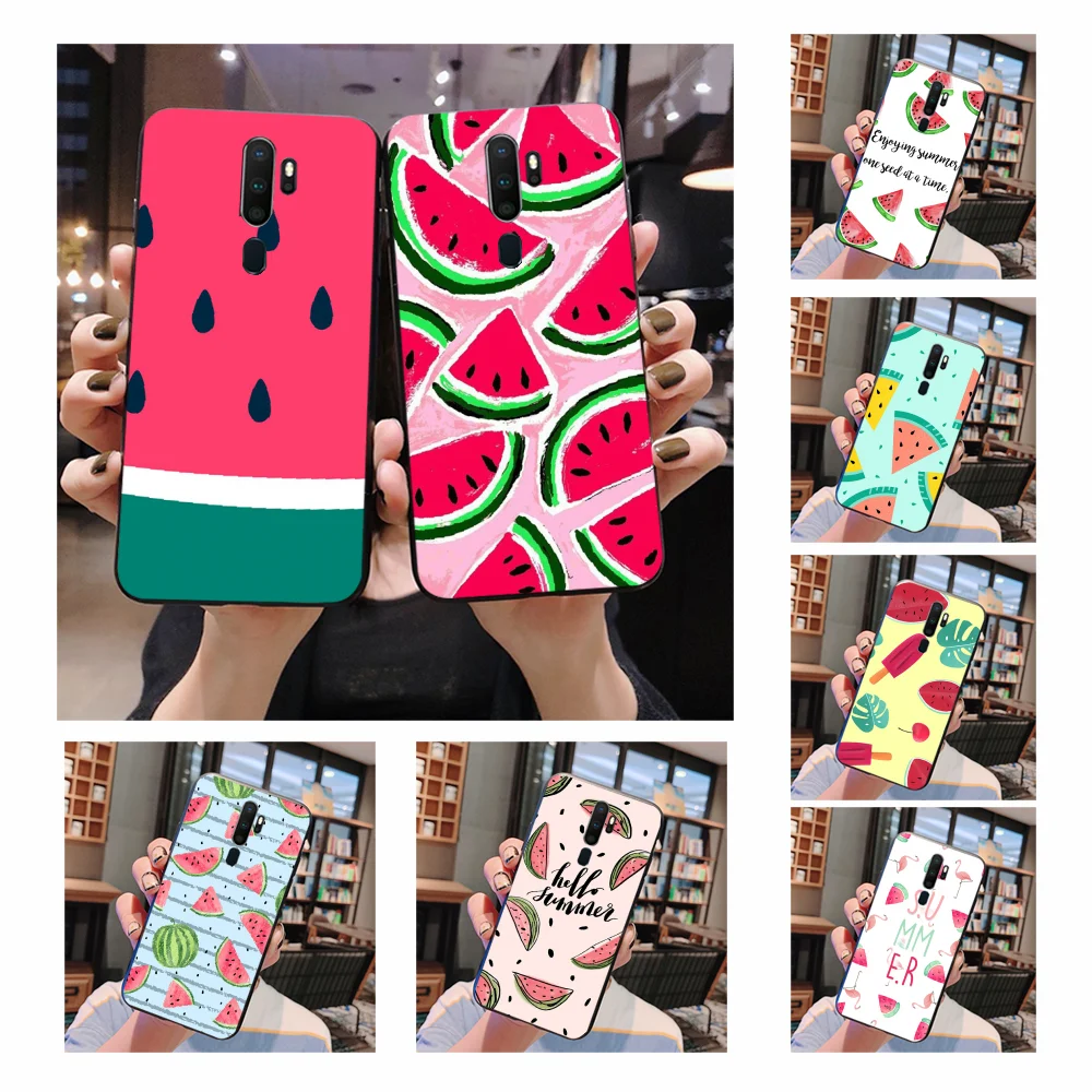 Чехол для телефона с мультяшным арбузом летний уникальный дизайн чехол Oppo A5 A9 2020