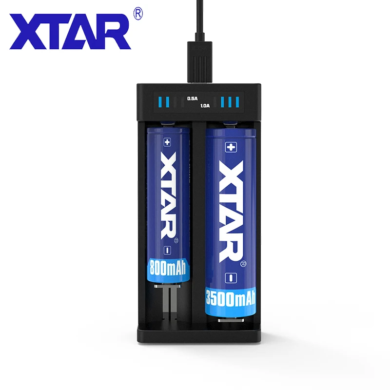 Зарядное устройство XTAR MC2 PLUS с 2 USB портами 3 6 В/3 7 в 5 В а|Зарядные устройства| |