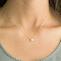 delysia king europe and the united states necklace fashion simple ladies trend joker zircon clavicle chain
