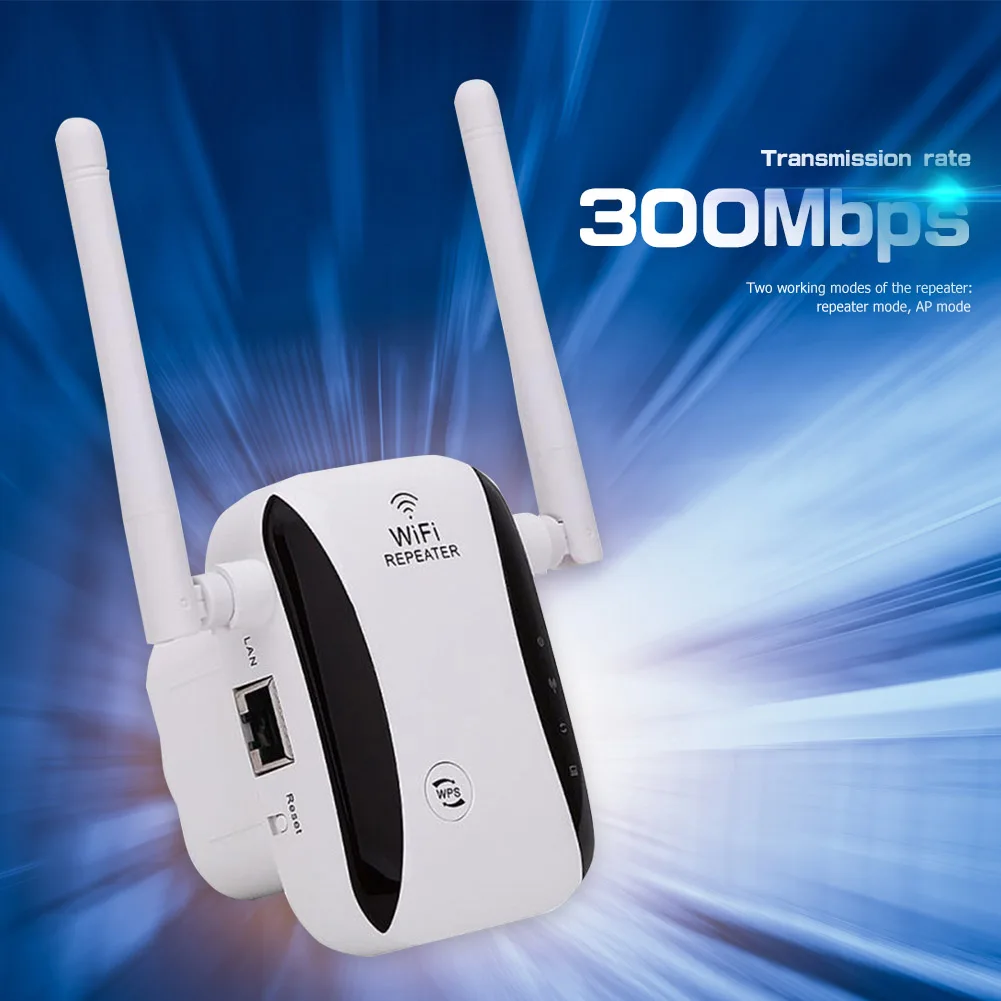 

300Mbps WiFi Repeater 2.4GHz Wi-Fi WiFi Range Extender Wireless AP Access Point for Office Caring Computer Supply