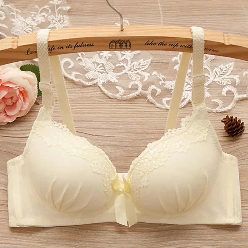 

Hot Sexy Women Bra Fashion Lace Floral Bralette Bras Girls Sweet Wire Free Bra Lingerie Underwear