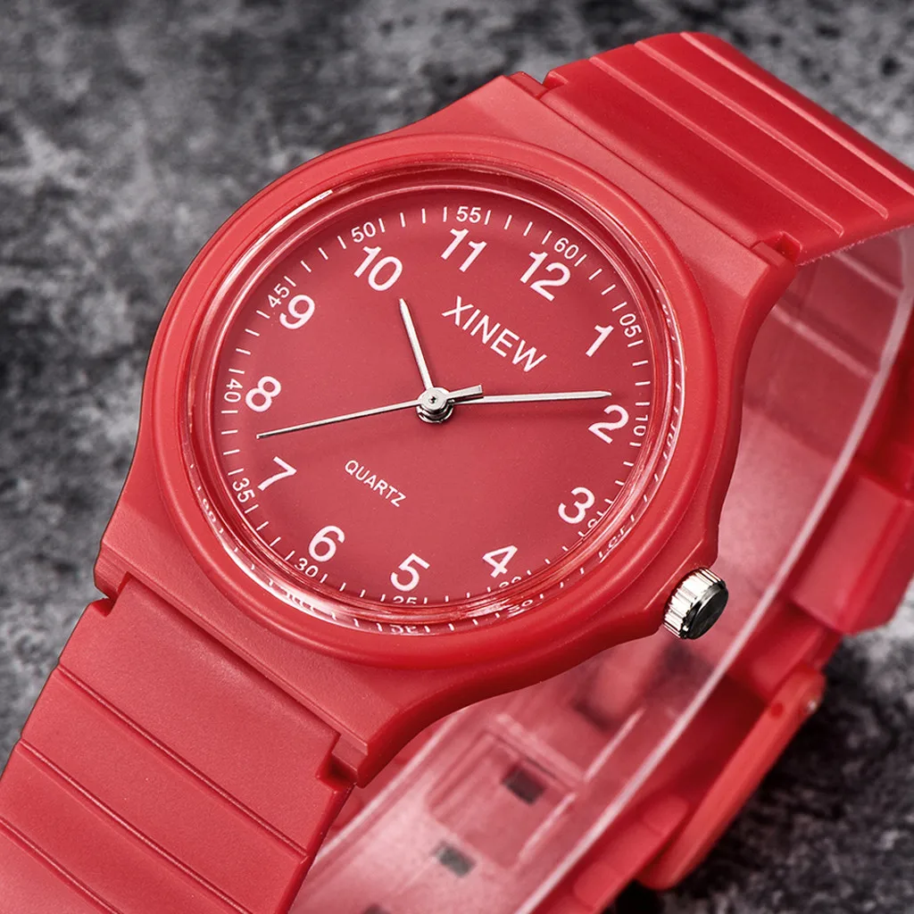 Часы наручные женские с силиконовым ремешком популярные повседневные