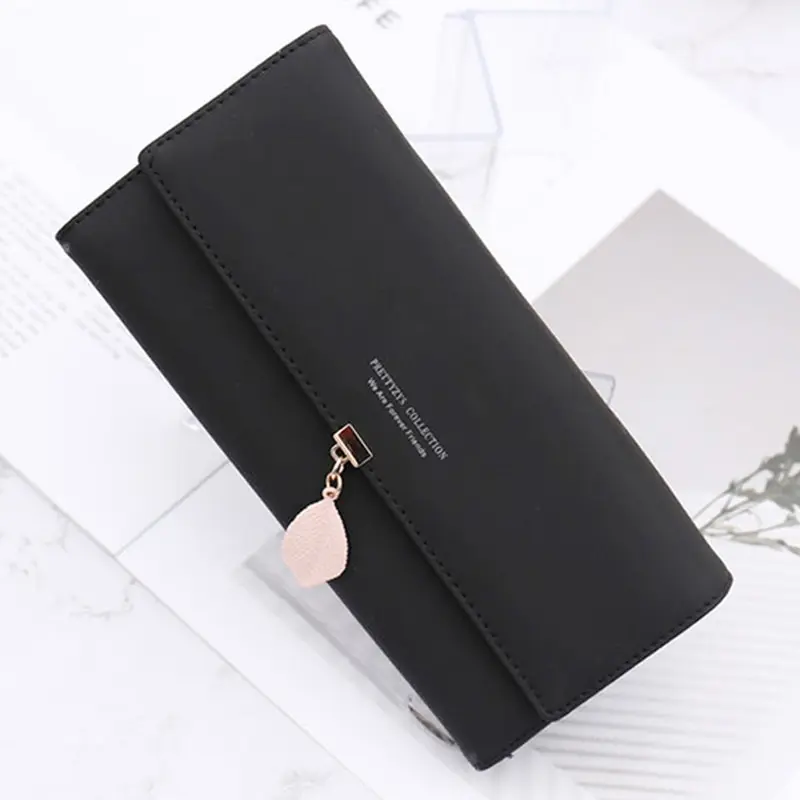 

New Women Pu Leather Wallets Female Solid Long Purses Money Bags Phone Pocket Ladies Wallet Card Holder Clutch Mujer