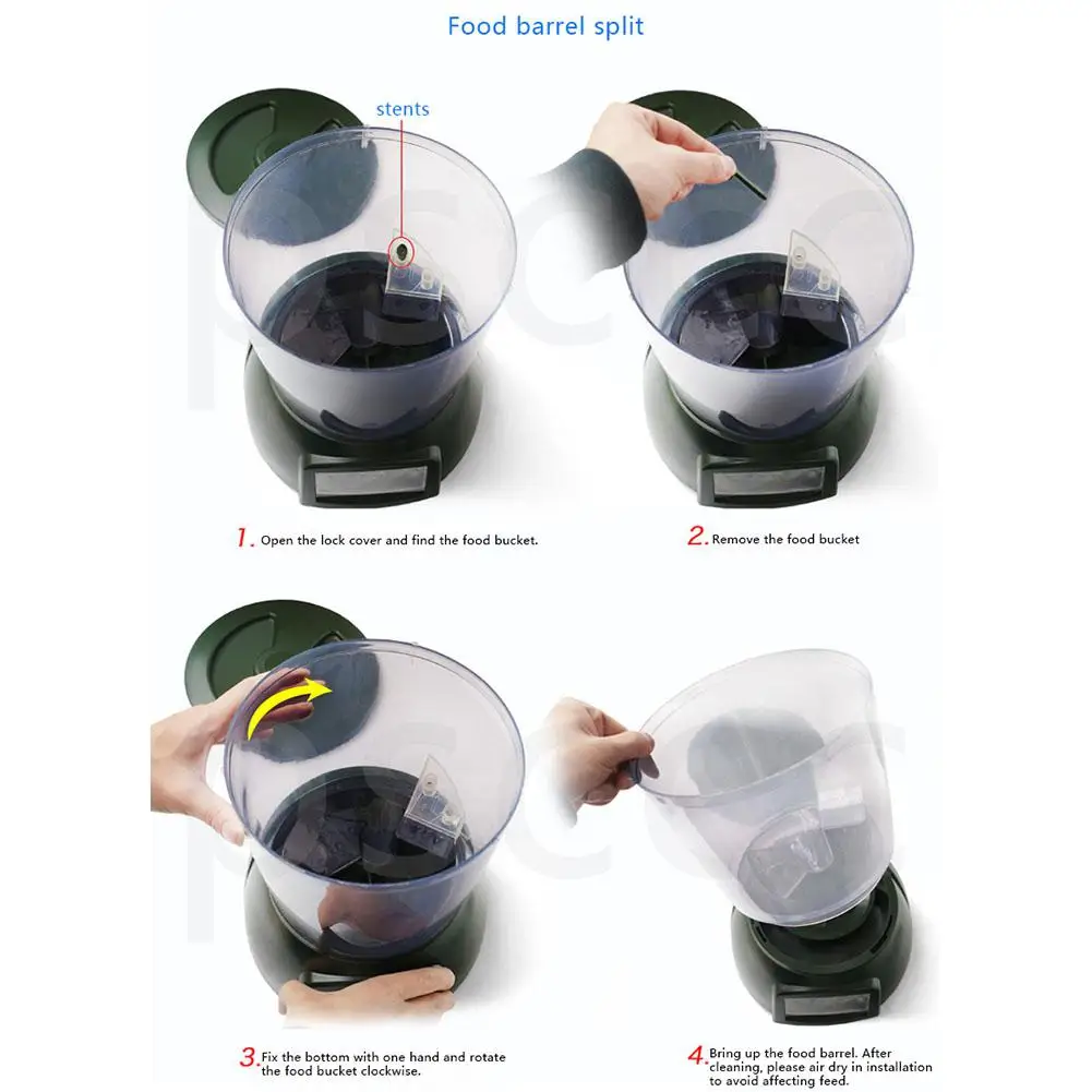 Автоматический кормушка для пруда и рыбы Kuulee диспенсер рыб цифровой таймер