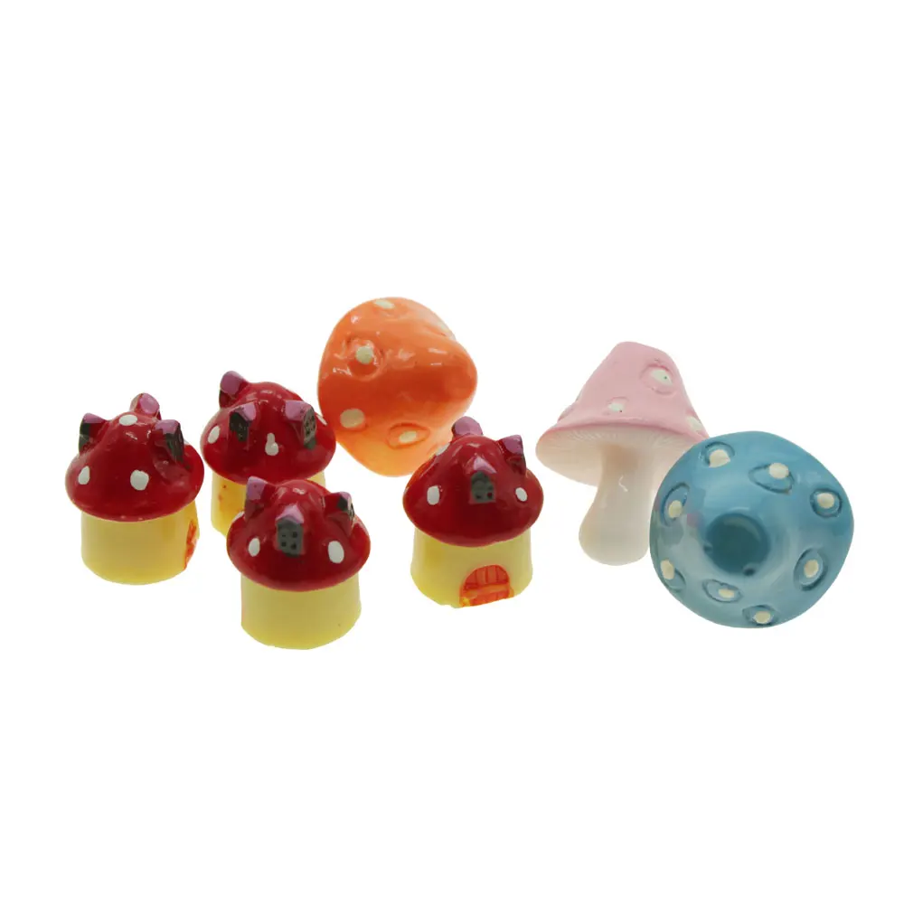 5 шт. полимерные миниатюрные украшения для сада газона грибов ландшафта двора